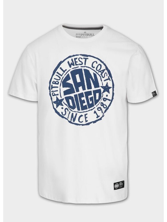 PITBULL PITBULL T-Shirt Koszulka męska SAN DIEGO SUN S Biały Regular Fit