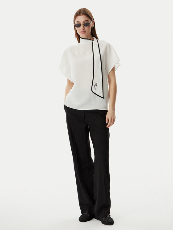 KARL LAGERFELD KARL LAGERFELD Bluzka B2W11015 Kremowy Loose Fit