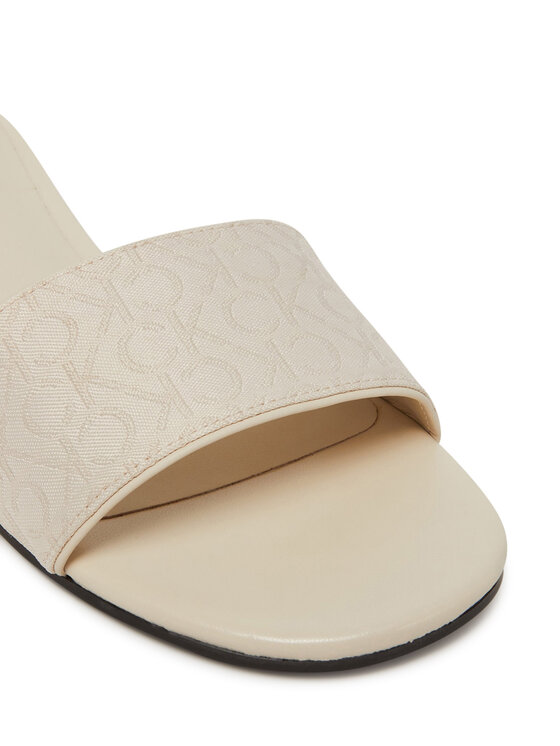 Calvin Klein Calvin Klein Klapki Flat Slide Jacq HW0HW02388 Écru