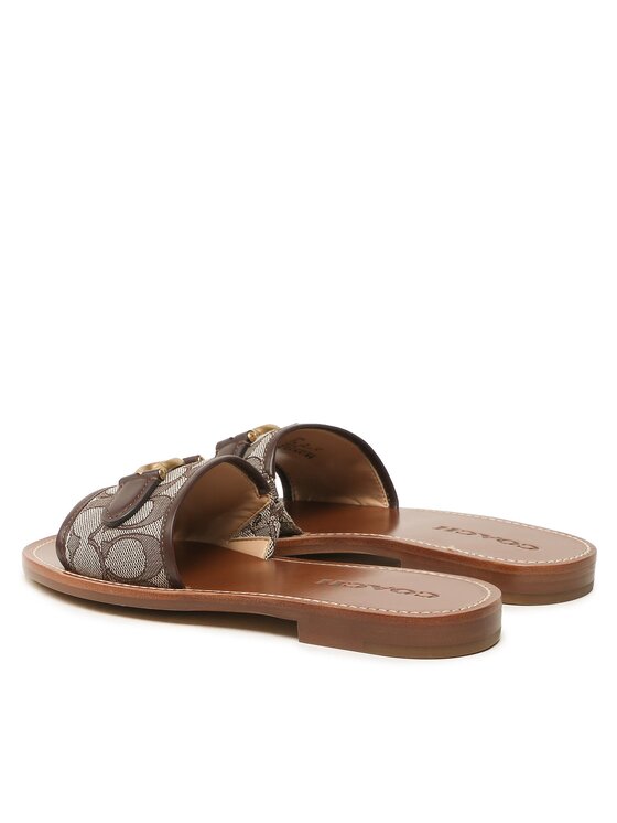 Coach Coach Klapki Ina Jacquard Sandal CI202 Brązowy