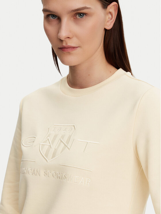 Gant Gant Majica dugih rukava Tonal Archive Shield 4200663 Bež Regular Fit