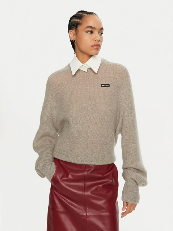 ROTATE ROTATE Pullover Brandy 1128671125 Grau Regular Fit