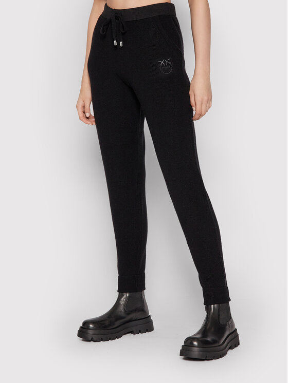 PINKO Pinko Teplákové kalhoty Teroldego 1G16B5 Y79Q Černá Regular Fit