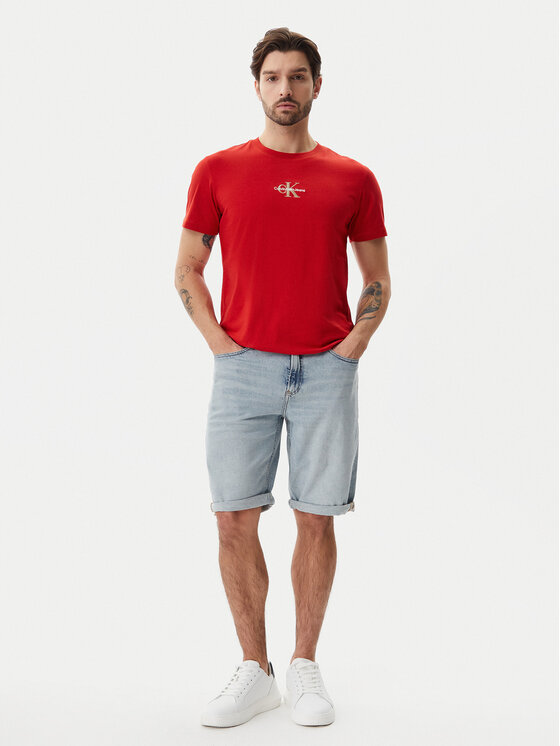 Calvin Klein Jeans Calvin Klein Jeans Jeans kratke hlače J30J327193 Modra Slim Fit