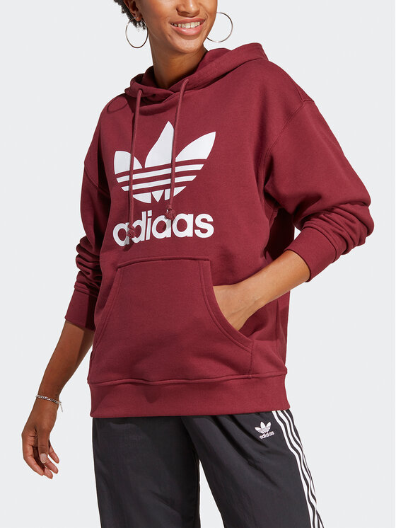 adidas Sweatshirt Trefoil Hoodie IB7436 Rot Regular Fit Modivo