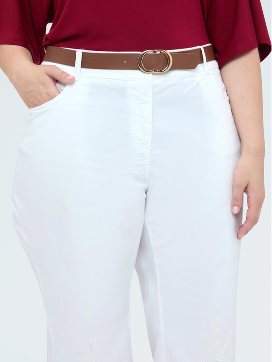Fiorella Rubino Fiorella Rubino Pantaloni di tessuto P083T005491N011 Bianco Regular Fit