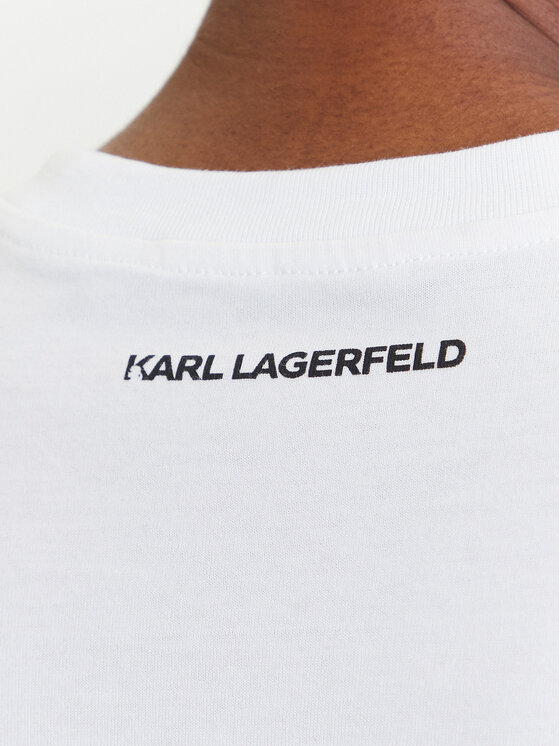 KARL LAGERFELD KARL LAGERFELD T-krekls A3W17105 Balts Regular Fit