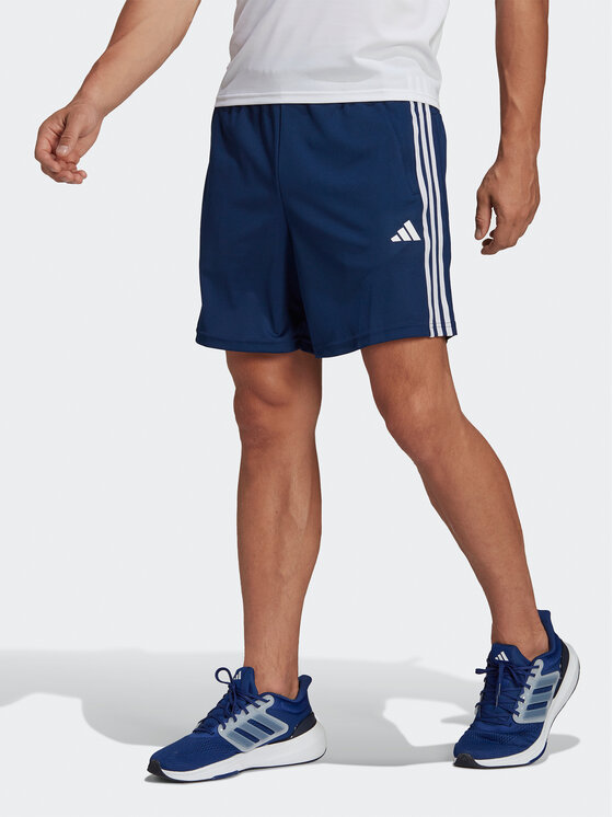 adidas adidas Αθλητικό σορτς Train Essentials Piqué 3-Stripes Training Shorts IB8112 Μπλε Regular Fit