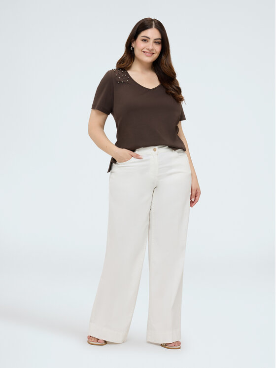 Fiorella Rubino Fiorella Rubino T-shirt G025L009550N022 Marrone Regular Fit