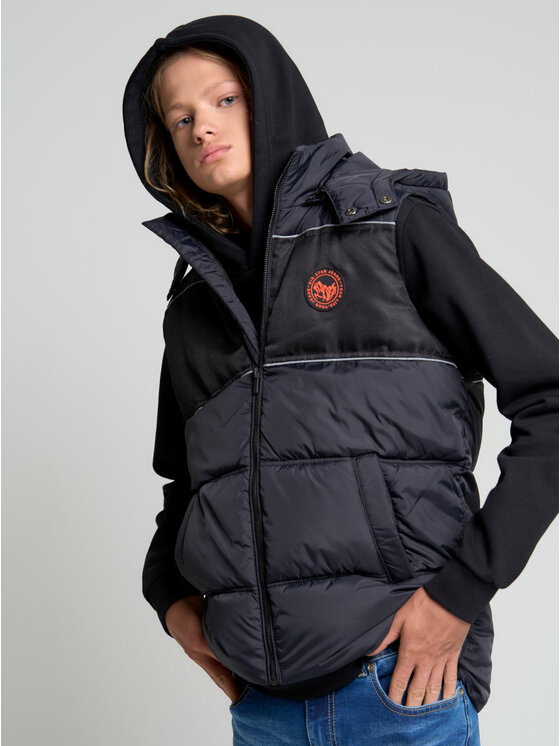 BIG STAR BIG STAR Kamizelka DILAN_906_130 Czarny Basic Fit