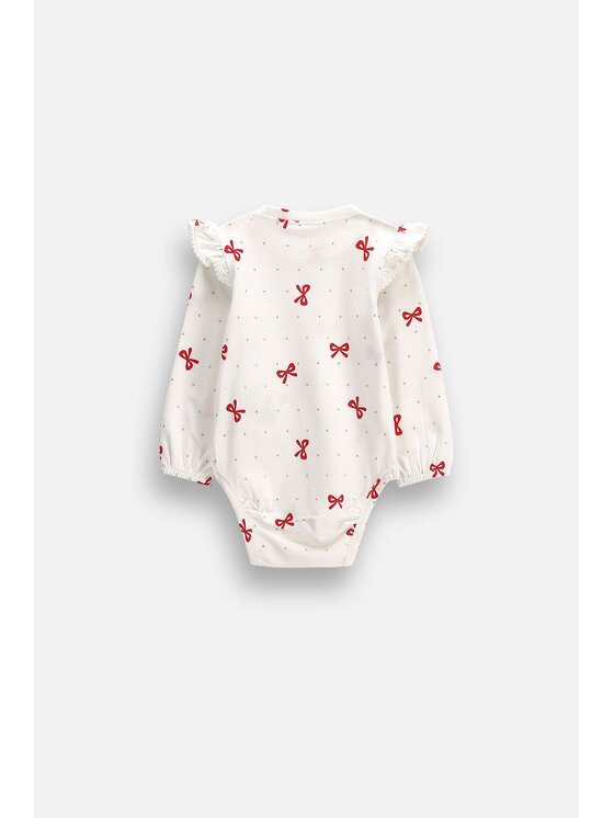 Coccodrillo Coccodrillo Body dziecięce ZC6112103EBG-003 Kremowy Regular Fit