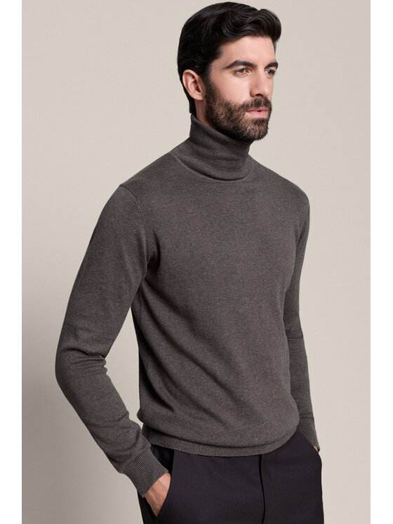 Lancerto Lancerto Sweter Jesse SW073226000052 Brązowy Regular Fit