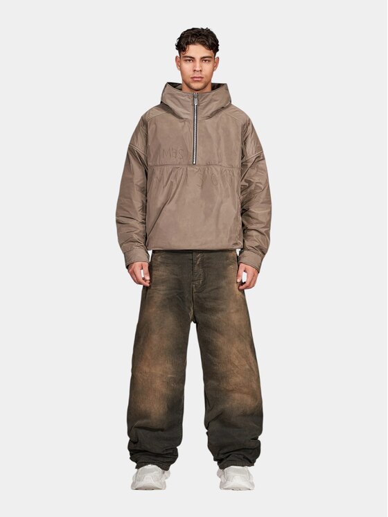 MADE BY SOCIETY MADE BY SOCIETY Spodnie materiałowe Umber - P17391 Brązowy Basic Fit