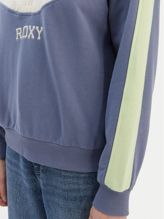 Roxy Roxy Mikina ERJFT04860 Modrá Relaxed Fit