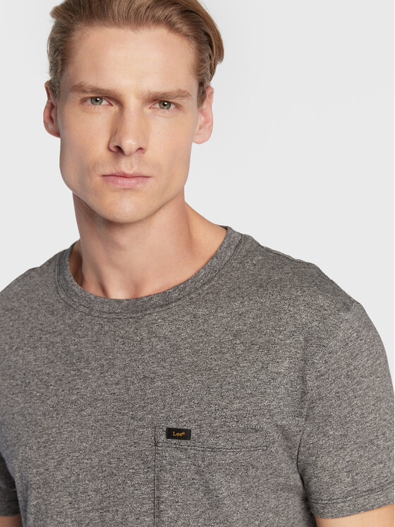 Lee Lee T-Shirt Ultimate Pocket L66JWT01 112321775 Szary Slim Fit