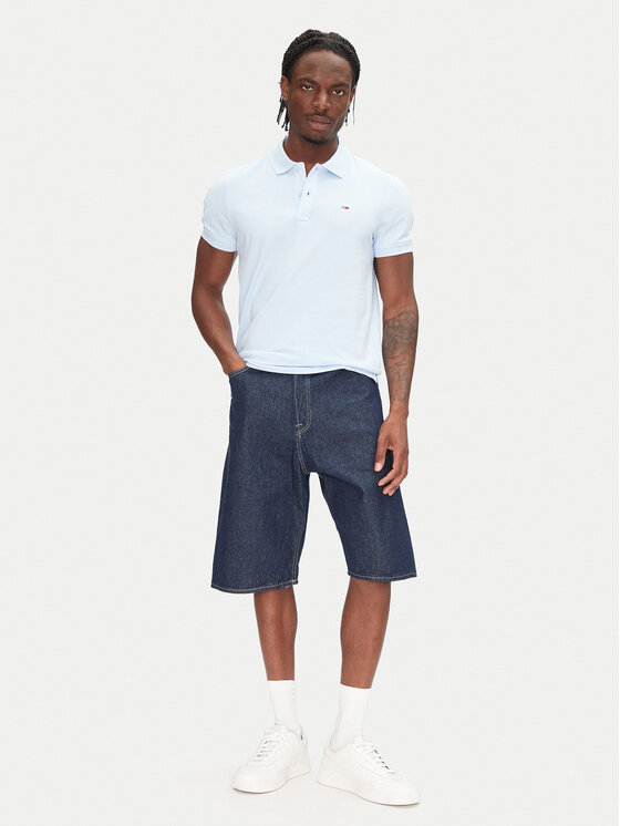 Tommy Jeans Tommy Jeans Polo majica DM0DM20676 Svetlo modra Slim Fit