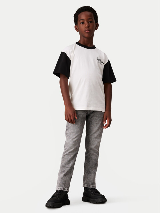 Calvin Klein Jeans Calvin Klein Jeans Marškinėliai IB0IB02330 Écru Regular Fit
