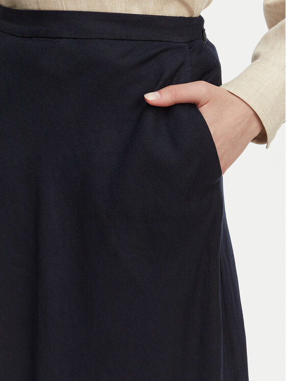 Gant Gant Midi sukně 4400231 Tmavomodrá Regular Fit