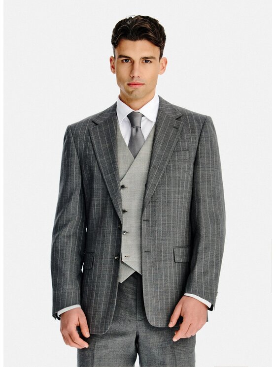 Pako Lorente Pako Lorente Marynarka P26SP-3G-025 Szary Slim Fit