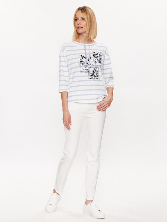 Olsen Olsen Hlače Mona 14000620 Bijela Slim Fit