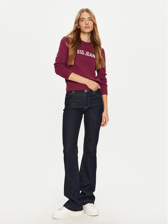 Guess Jeans Guess Jeans Džemper W4BR10 Z3HM1 Tamnocrvena Regular Fit