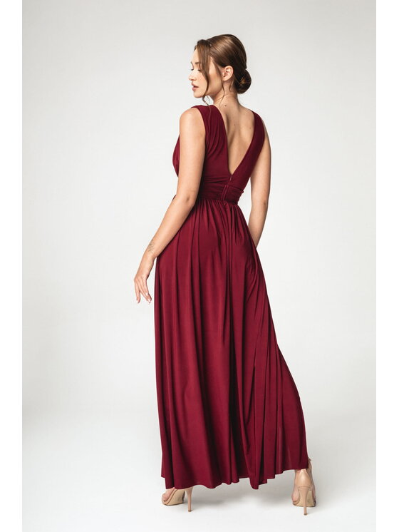 Aurora Aurora Sukienka koktajlowa Aurelia Bordowy Feminine Fit