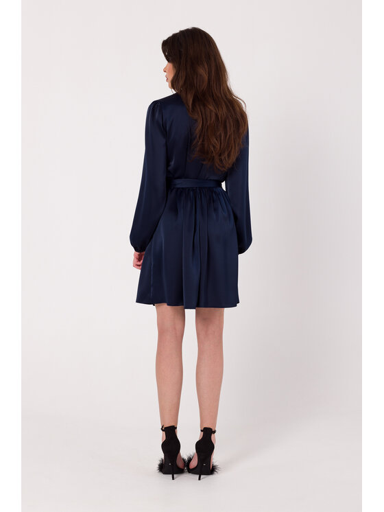 Makover Makover Každodenné šaty K175 Tmavomodrá Modern Fit