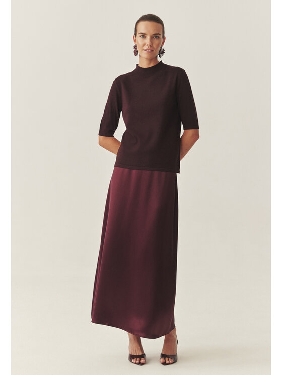 TATUUM TATUUM Sweter LULU Bordowy Fitted Fit