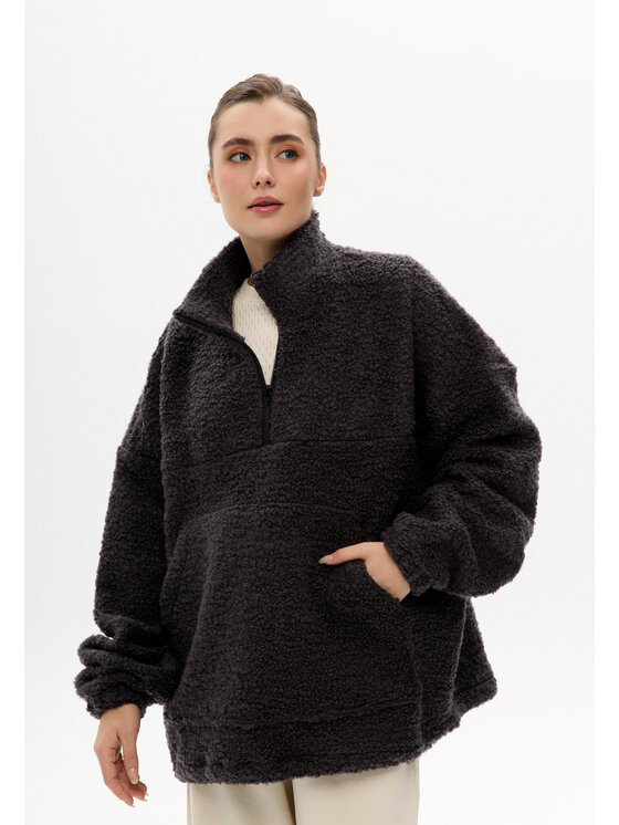 Mirons Mirons Bluza baranek Szary Oversize