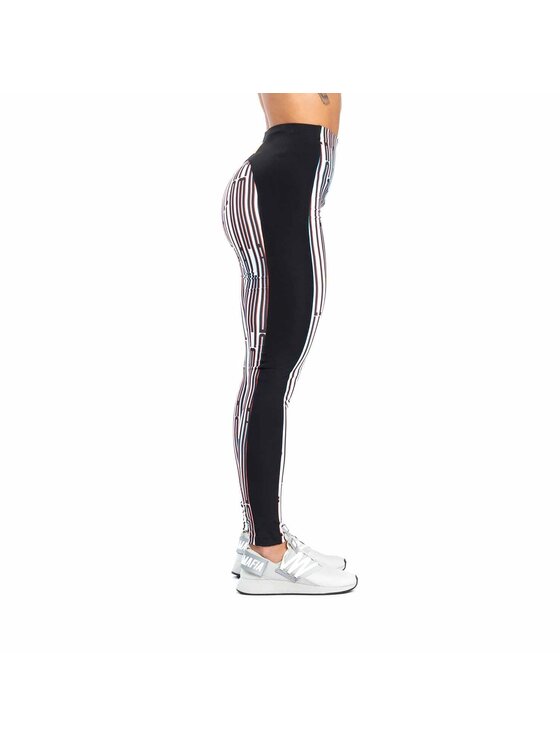 LaBellaMafia LaBellaMafia Legginsy LABELLAMAFIA LEGGING DISTURBIA BLACK Biały Regular Fit