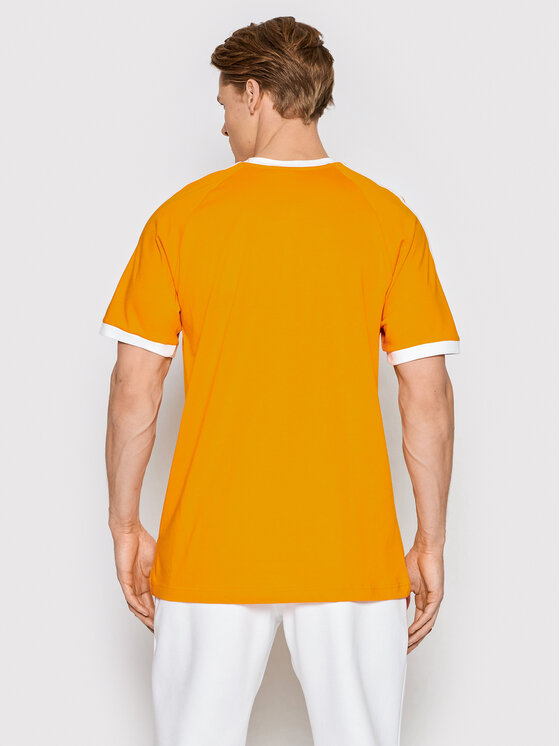 adidas adidas T-särk adicolor Classics 3-Stripes HE9551 Oranž Slim Fit