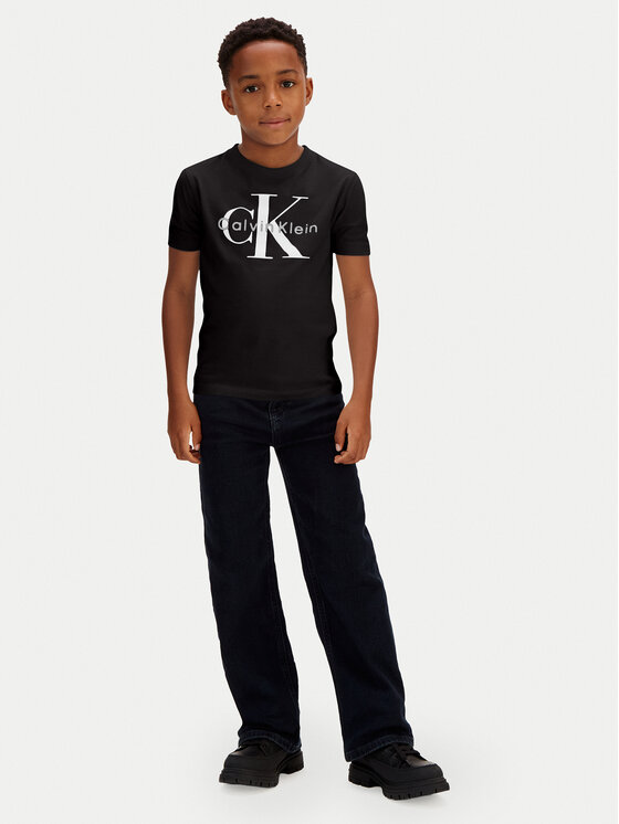 Calvin Klein Jeans Calvin Klein Jeans Tričko Monologo LV1CKSJA33 Čierna Regular Fit