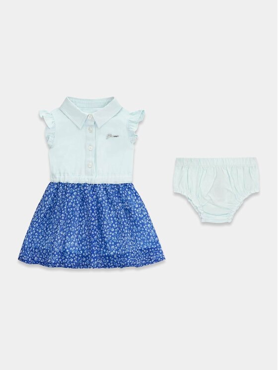 Guess Kids Guess Kids Sukienka codzienna 181327 Błękitny Classic Fit