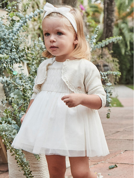 Mayoral Mayoral Elegantes Kleid 1902 Écru Regular Fit