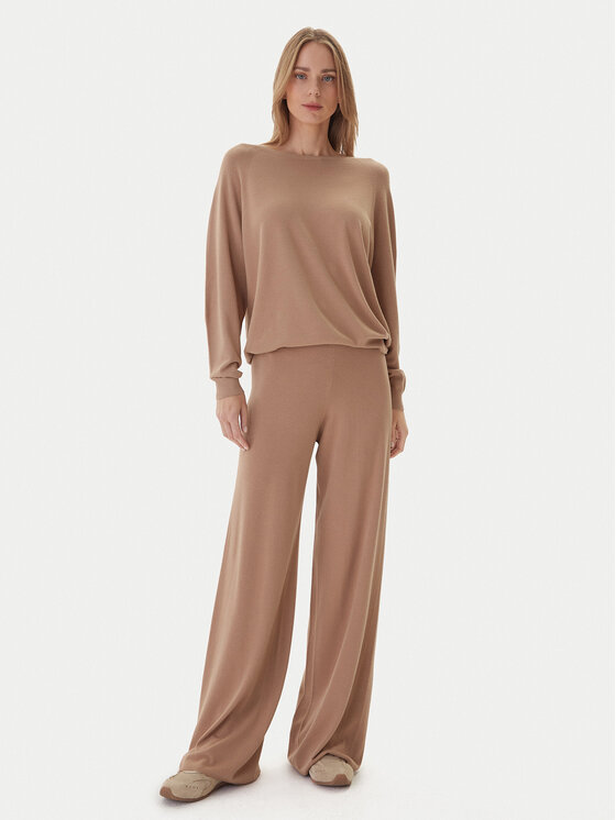 Kontatto Kontatto Pantaloni in maglia 3M0803C Beige Regular Fit