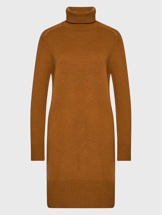 Ecoalf Ecoalf Трикотажна сукня Thea GADRTHEAD6320WW22 Коричневий Regular Fit