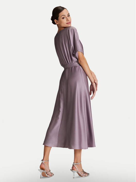 Swing Swing Koktejlové šaty 5AH10200 Fialová Loose Fit