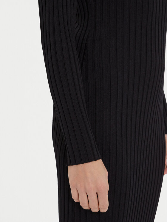 Morgan Morgan Rochie tricotată 252-RMEXAS Negru Slim Fit