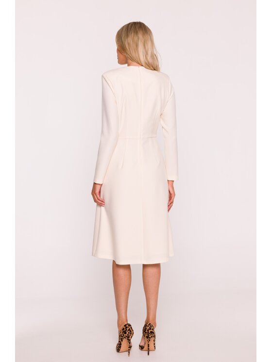Stylove Stylove Sukienka wieczorowa S414 Beżowy A-Line Fit