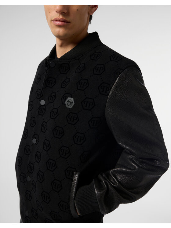PHILIPP PLEIN PHILIPP PLEIN Kurtka bomber 29814 Czarny Regular Fit