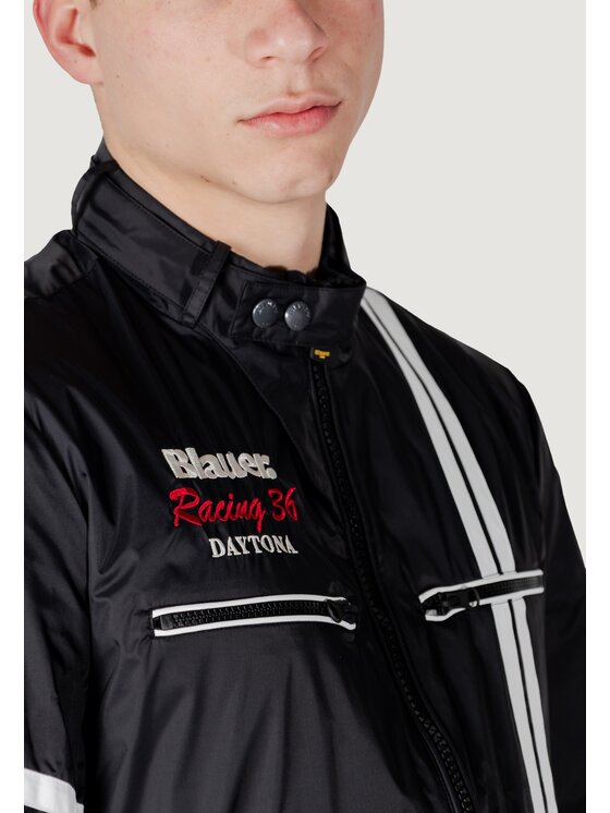 Blauer Blauer Kurtka skórzana CHELLMAN Czarny Regular Fit