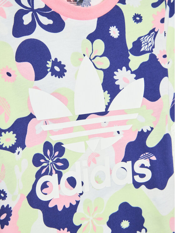 adidas adidas T-shirt Flower Allover Print HE6930 Šarena Regular Fit
