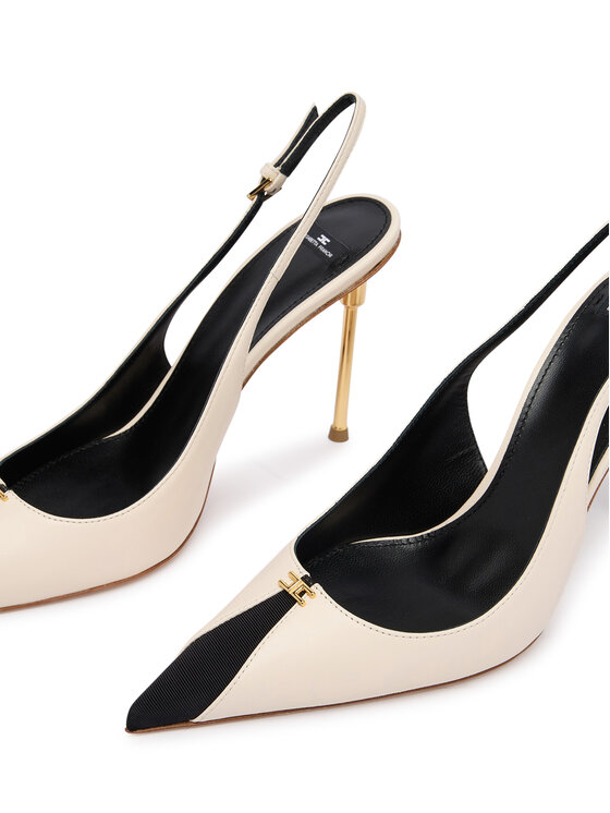 Elisabetta Franchi Elisabetta Franchi Pantofi cu toc subțire SA-15L-66E2-V600 Crem
