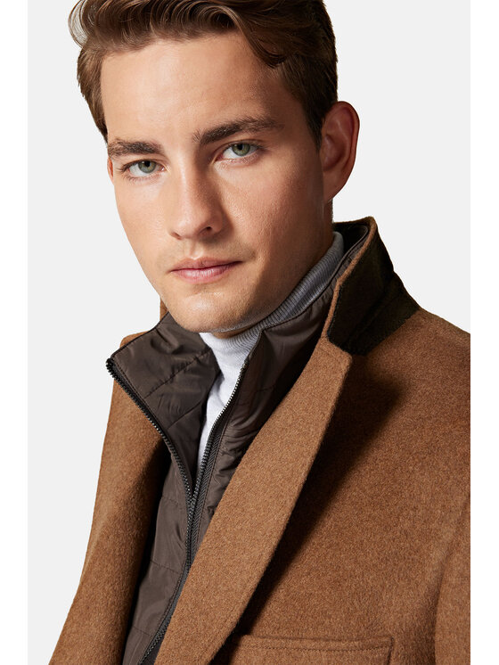 Lancerto Lancerto Płaszcz wełniany Norfolk PC073223000007 Brązowy Regular Fit