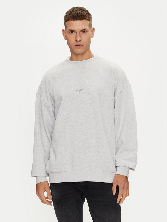 HUGO Hugo Majica dugih rukava Noriche 50517004 Siva Loose Fit