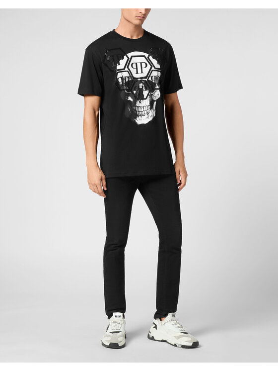 PHILIPP PLEIN PHILIPP PLEIN T-Shirt 9557 Czarny Regular Fit