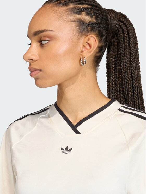 adidas adidas Koszulka techniczna ROUCHED FOOTBALL JERSEY Biały Slim Fit