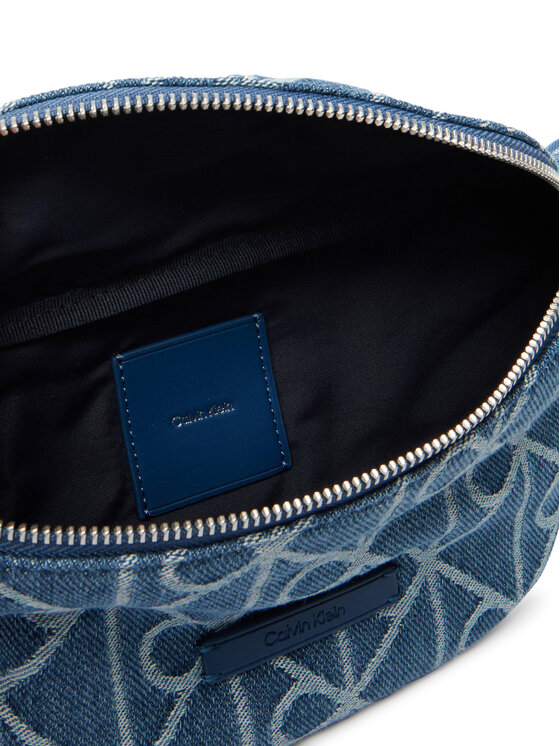 Calvin Klein Calvin Klein Torbica za okrog pasu﻿ Emblem Aop Denim Waistbag LV04D3430G Modra