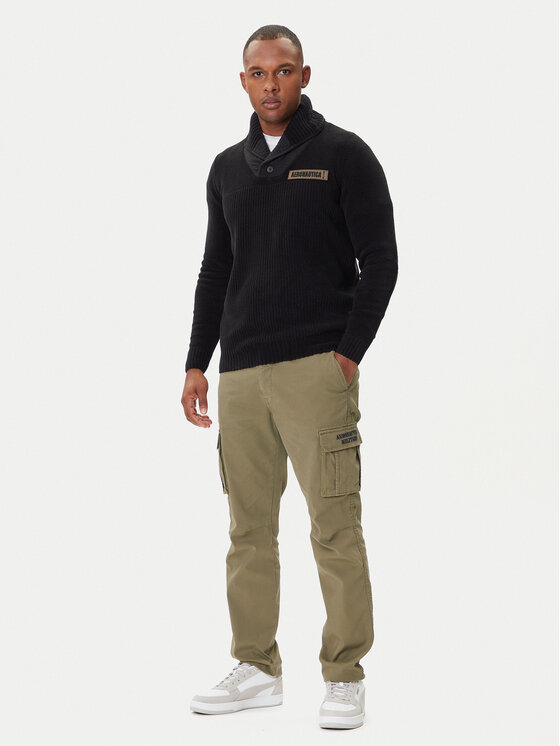 Aeronautica Militare Aeronautica Militare Džemper 252MA1574UL00539 Crna Regular Fit