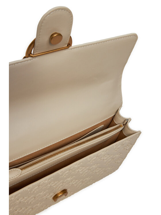 PINKO PINKO Borsetta Love One Classic Dc AI 24-25 PLTT 100941 A1YB Écru
